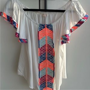 Like new Boho Solitaire Blouse, flutter sleeves, summer top